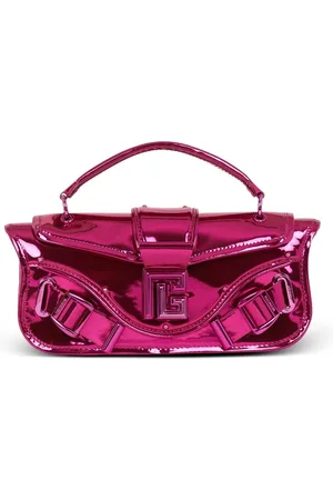 Balmain Blaze metallic leather clutch bag