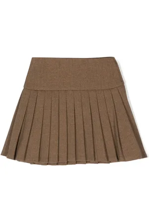 Ralph Lauren Chevron-knit pleated skirt