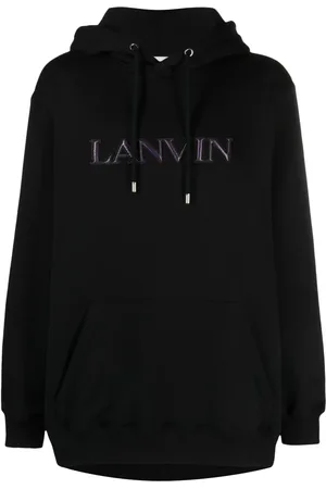 Lanvin Logo-appliqué cotton hoodie