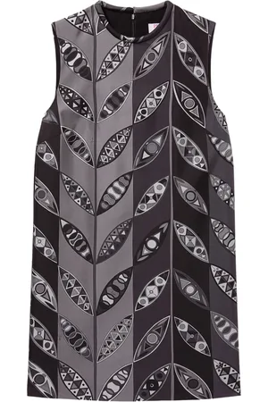 Puccini Abstract-print silk miniskirt