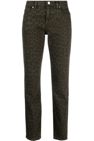 P.A.R.O.S.H. Leopard-pattern slim-fit cropped trousers