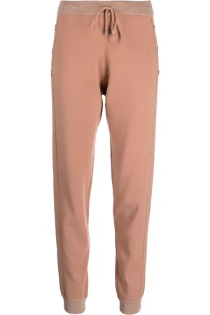 Liu Jo Lurex-detail elasticated-waist track pants