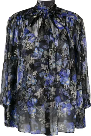 ZIMMERMANN Lyrical Lantern-print silk blouse