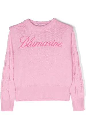 MISS BLUMARINE Logo-embroidered jumper