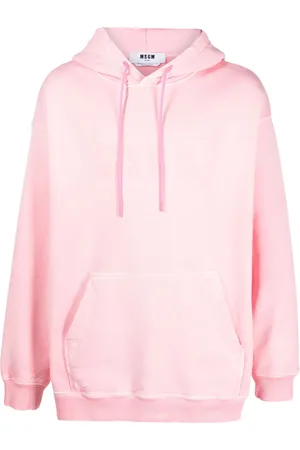 Msgm Tonal logo-print cotton hoodie