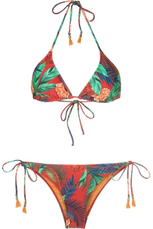 Lygia & Nanny Maya botanical-print triangle bikini