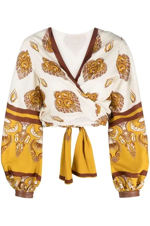 JOHANNA ORTIZ Nobles Cusqueños cropped blouse