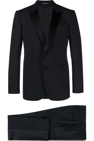 Emporio Armani Satin-trim single-breasted suit