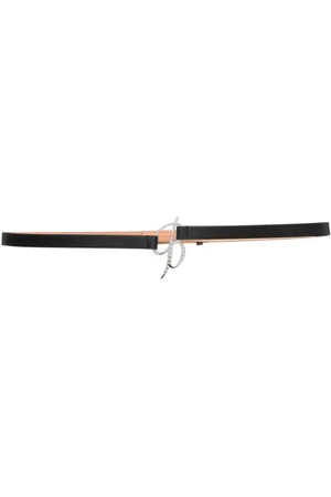 MISS BLUMARINE Rhinestone-embellished logo-plaque belt