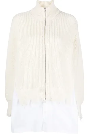 Maison Margiela Distressed-finish shirt-underlayer jumper
