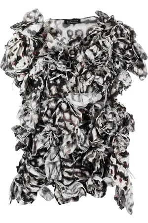 GIANLUCA CAPANNOLO 3d-detail floral-embroidered blouse