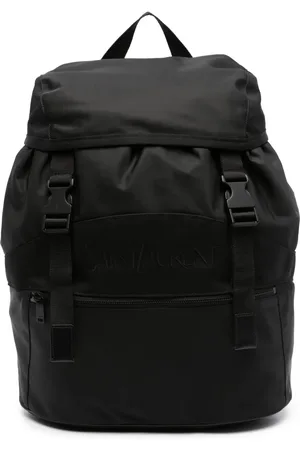 Saint Laurent Logo-embroidered padded backpack