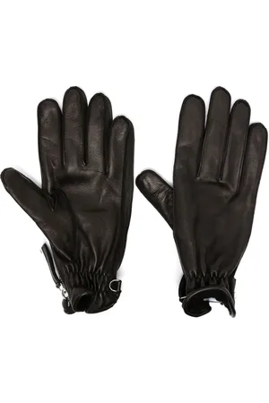 Dsquared2 Logo-patch leather gloves