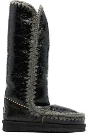 Mou Eskimo leather flat boots
