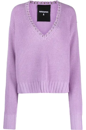 Patrizia Pepe Piercing-detail chunky-knit jumper