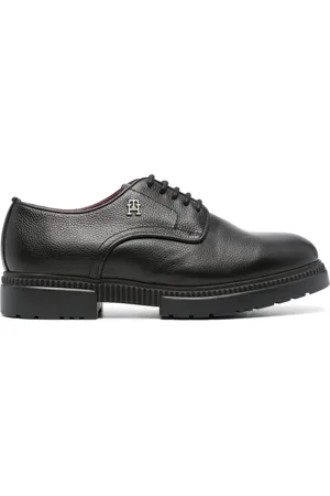 Tommy Hilfiger Logo-plaque leather derby shoes