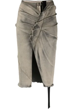 Rick Owens EDFU front-slit midi skirt