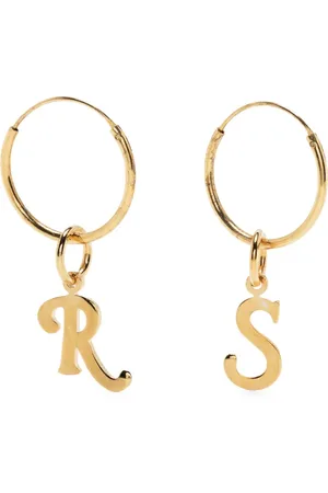 RAF SIMONS Logo hoop earrings