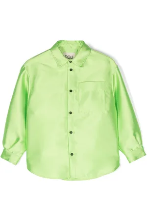 DOUUOD KIDS Satin-finish long-sleeve shirt