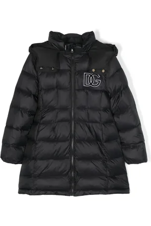 Dolce & Gabbana Logo-embroidered quilted padded coat