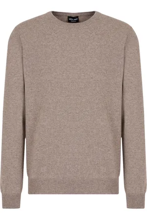 Giorgio Armani M??lange-effect cashmere crew-neck jumper