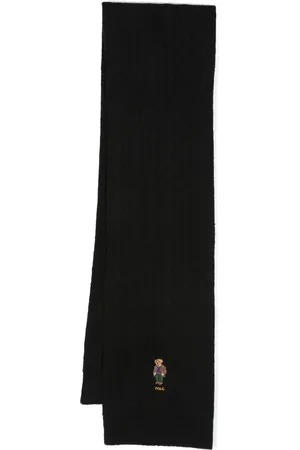 Ralph Lauren Polo Bear cable-knit scarf