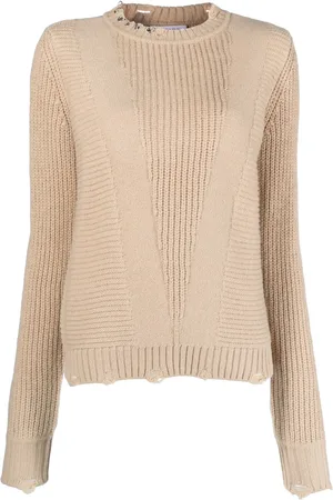 Patrizia Pepe Piercing-appliqu?? crew-neck jumper