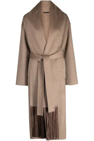 COLOMBO Shawl-lapels belted-waist coat