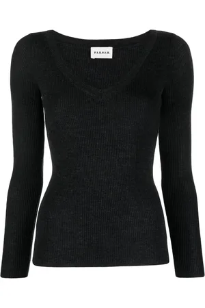P.A.R.O.S.H. V-neck ribbed wool jumper