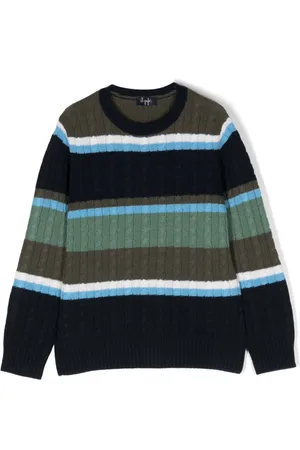 Il gufo Striped virgin wool jumper