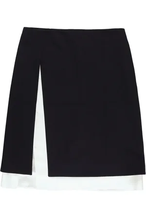 Peter Do Contrasting-border zip-up skirt