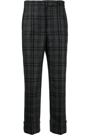 Thom Browne Check-pattern cropped trousers