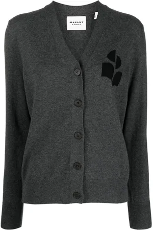 Marant Etoile Karin logo-intarsia cardigan