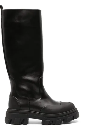 Ganni Ruber toecap leather boots