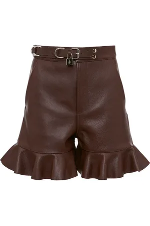 J.W.Anderson Padlock ruffled leather shorts
