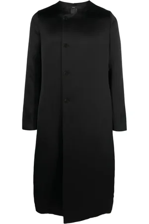 SAPIO Button-up satin-finish midi coat