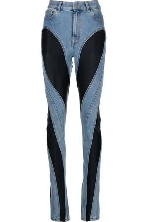 MUGLER Spiral split-hem jeans