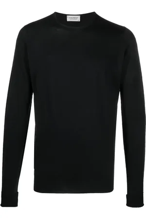JOHN SMEDLEY Plain crew-neck jumper