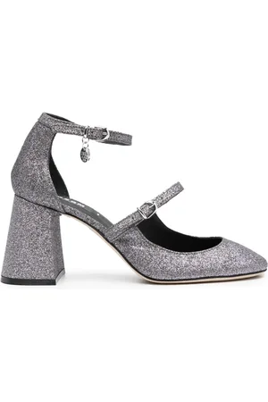 Msgm Logo-charm 90mm glitter pumps