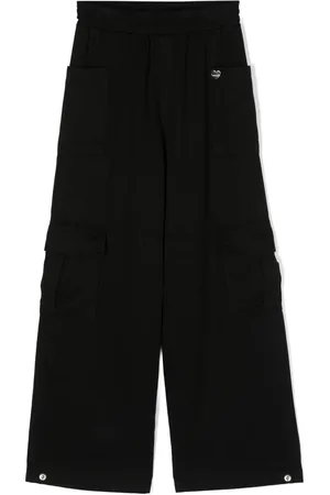 MONNALISA Logo-plaque wide-leg trousers