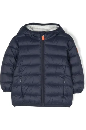save the duck Logo-patch padded hooded jacket