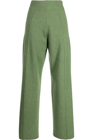 PRINGLE OF SCOTLAND Elasticated-waist wool-cashmere blend trousers