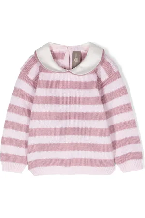 LITTLE BEAR Striped virgin wool cardigan