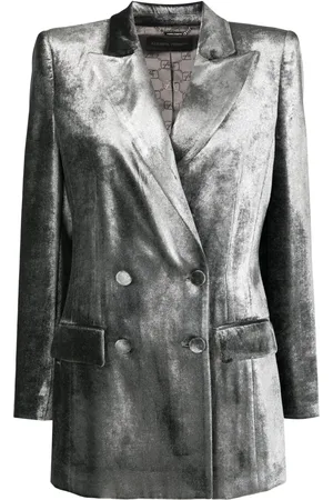 Alberta Ferretti Double-breasted velvet jacket