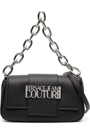 VERSACE Logo-plaque chain-handle shoulder bag