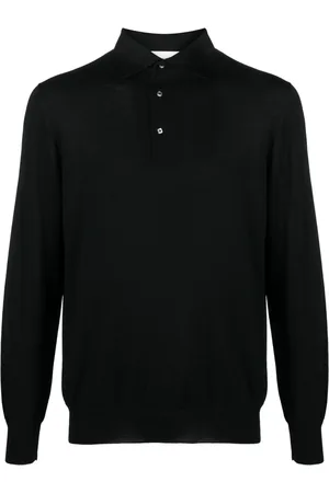 LARDINI Fine-knit wool polo shirt