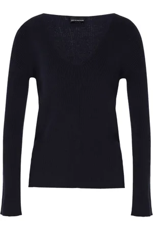 Emporio Armani Fine-ribbed V-neck jumper