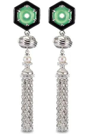 SHANGHAI TANG Tassel-detail pendant earrings