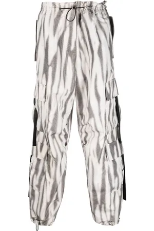 John Richmond Printed drawstring cargo trousers