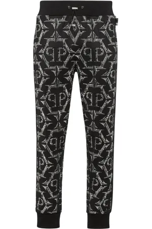 Philipp Plein Logo-print cotton track pants